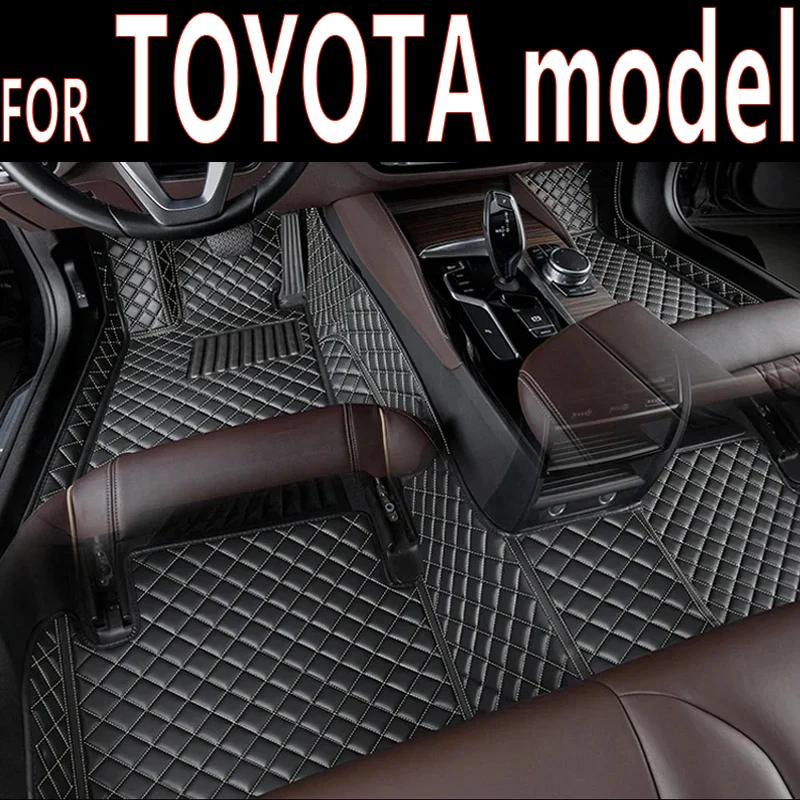 

Leather Car Floor Mats For TOYOTA Premio Prius C-aqua Previa Reiz Sienna Tundra Ⅱ Vios 2022 2023 Car Accessories