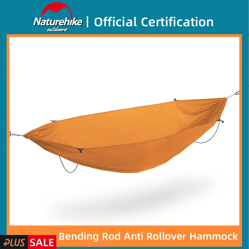 

Naturehike Curved Rod Anti-Rollover Hammock Outdoor Travel Leisure Adult Nylon Hammock Portable Camping Swing Load Bearing 200kg