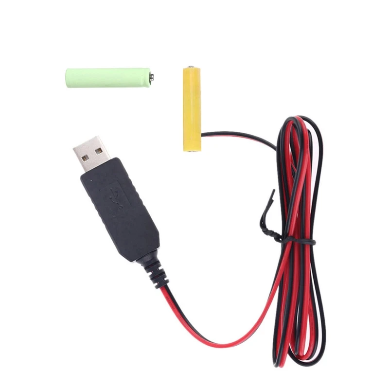 

LR03 AAA-пустышки для замены батарей, USB-кабель питания, замена 2x1,5 В батарей, кабель для замены батарей, светодиодный