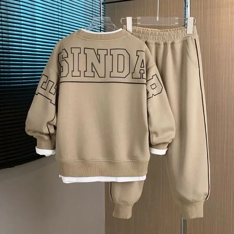 Children's Set Cotton Tracksuit Teen Boys Two Piece Kids Clothes Letter Sweatshirt Pant Sets Autumn Winter 6 8 10 12 14 16 Years
Children's Set Cotton Tracksuit Teen Boys Two Piece Kids Clothes Letter Sweatshirt Pant Sets Autumn Winter 6 8 10 12 14 16 Years