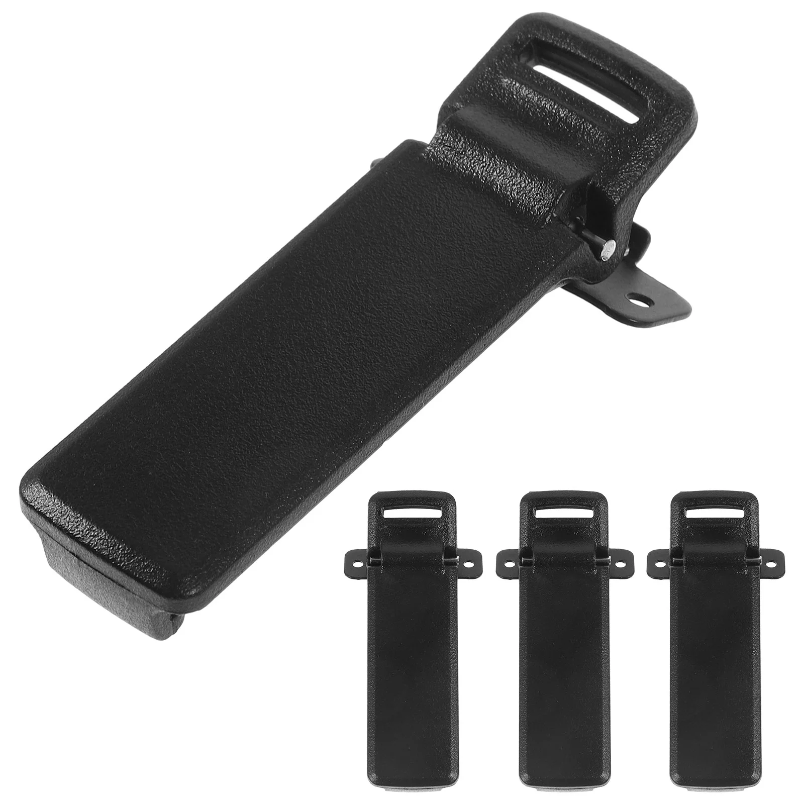 

4 Sets Walkie Talkie Back Clip Holder Walkie-talkie Accessories Talkies Waist Clips Microphone Speaker Stands Belt Brackets
