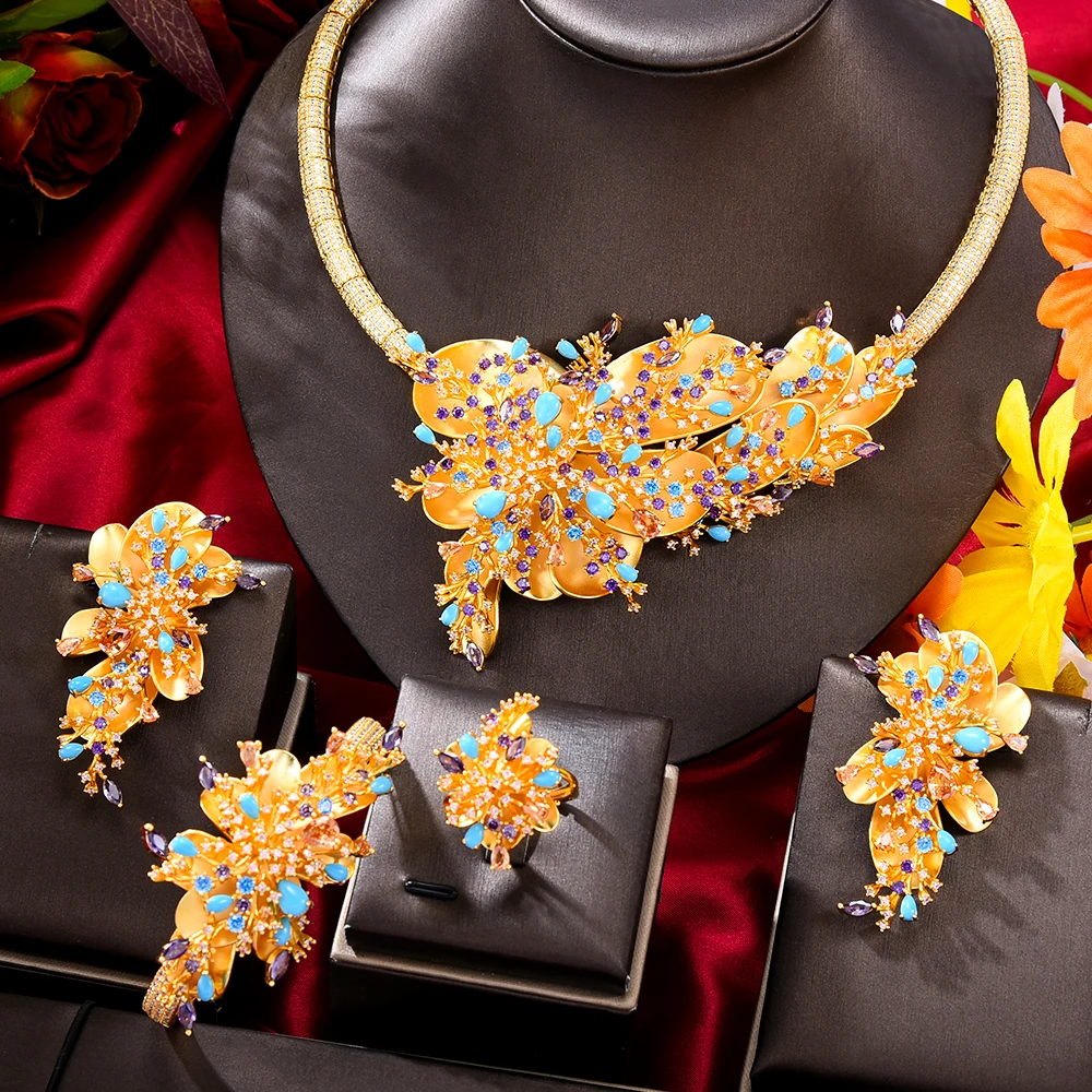 GODKI Trendy 4PCS Luxury Turquoise Statement Jewelry sets For Women Wedding Cubic Zircon Indian African Dubai Bridal Necklace
GODKI Trendy 4PCS Luxury Turquoise Statement Jewelry sets For Women Wedding Cubic Zircon Indian African Dubai Bridal Necklace