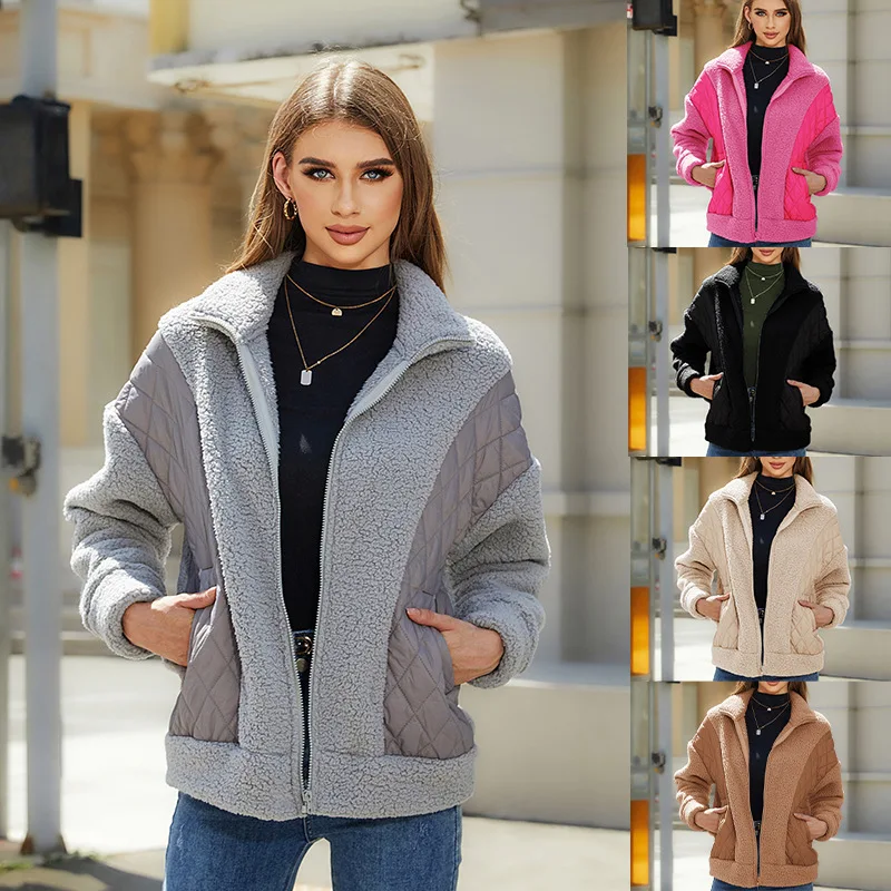 Autumn Winter Warm Women Jacket Chic Splice Lamb Wool Coat Women Cotton Parkas Basic Coat Zipper Jacket Pocket Outwear Tops
Autumn Winter Warm Women Jacket Chic Splice Lamb Wool Coat Women Cotton Parkas Basic Coat Zipper Jacket Pocket Outwear Tops