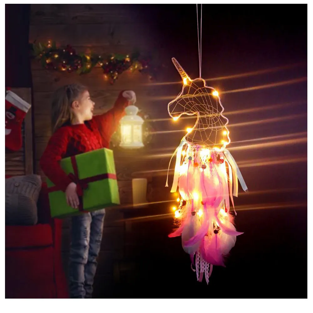 1PC Unicorn Dream Catcher Wall Window Bedroom Decorations with Led Light Unicorn Kids Gifts for Home Hanging Ornaments Party Art
1PC Unicorn Dream Catcher Wall Window Bedroom Decorations with Led Light Unicorn Kids Gifts for Home Hanging Ornaments Party Art