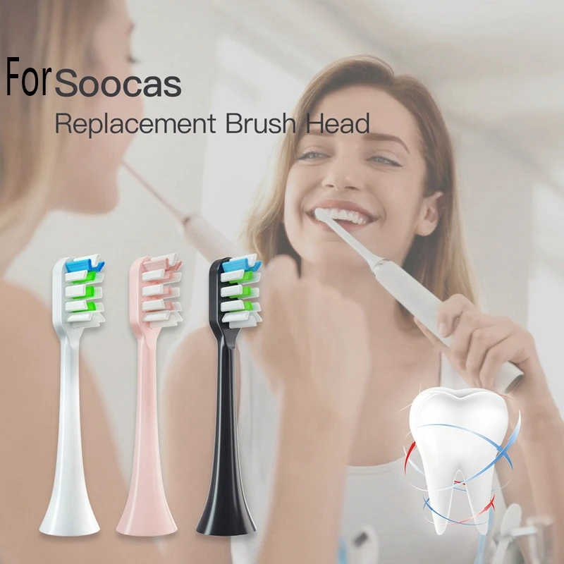 4Pcs Replacement Toothbrush Heads for Xiaomi SOOCAS V1X3/X3U X1/X3/X5 Electric Tooth Brush Heads Black
4Pcs Replacement Toothbrush Heads for Xiaomi SOOCAS V1X3/X3U X1/X3/X5 Electric Tooth Brush Heads Black