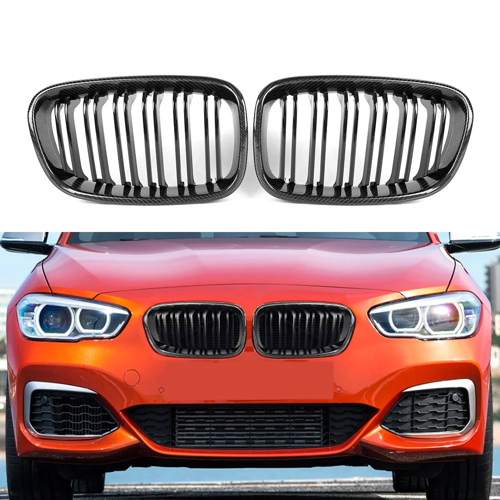 Double Slats Carbon Fiber Front Bumper Kidney Grille Mesh Grill for 1 Series F20 135i LCI 2012-2014
Double Slats Carbon Fiber Front Bumper Kidney Grille Mesh Grill for 1 Series F20 135i LCI 2012-2014
