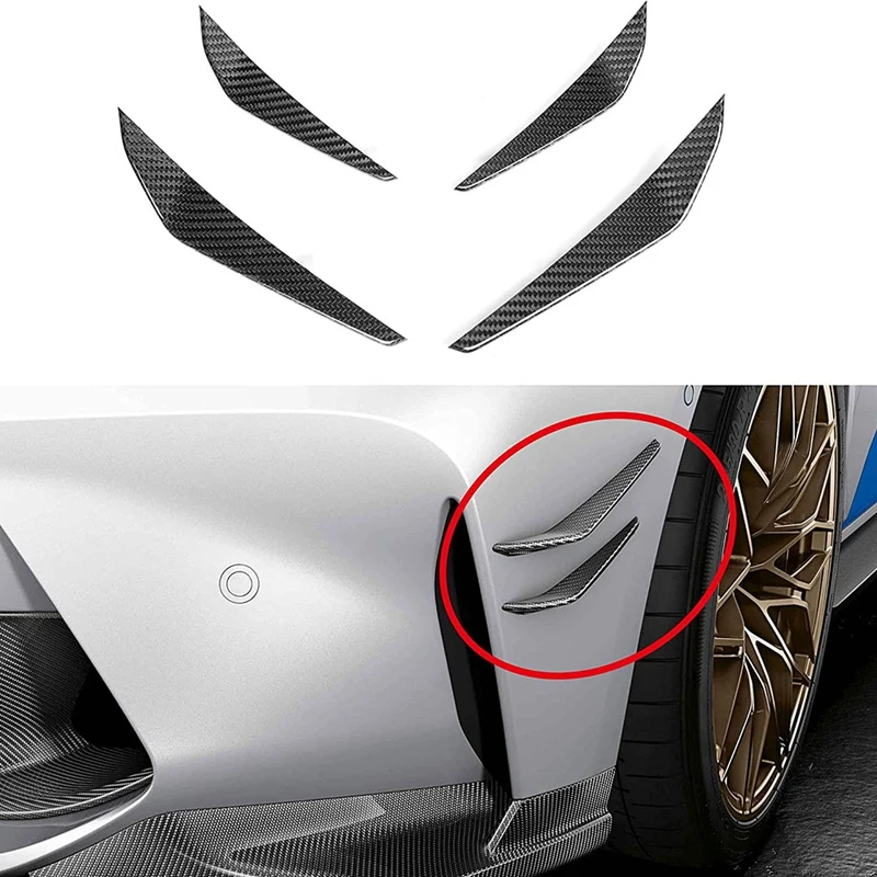 Real Dry Carbon Fiber Front Side Canards Trim For BMW- M Series M3 G80 M4 G82 G83 2021 2022 Accessories, 4 Pack
Real Dry Carbon Fiber Front Side Canards Trim For BMW- M Series M3 G80 M4 G82 G83 2021 2022 Accessories, 4 Pack