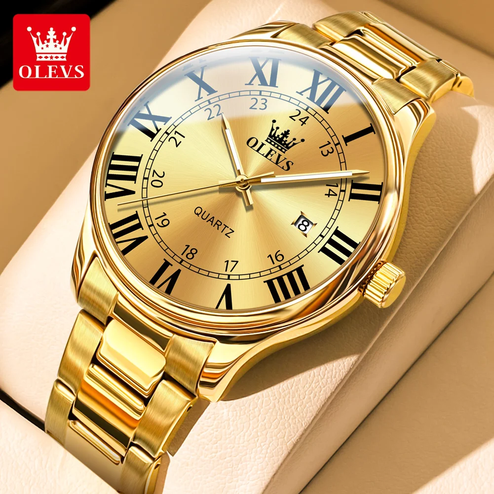 OLEVS Classic Business Man Watch Stainless Steel Bracelet Quartz Wristwatch Auto Date Clock Waterproof Luminous Watches for Men
OLEVS Classic Business Man Watch Stainless Steel Bracelet Quartz Wristwatch Auto Date Clock Waterproof Luminous Watches for Men