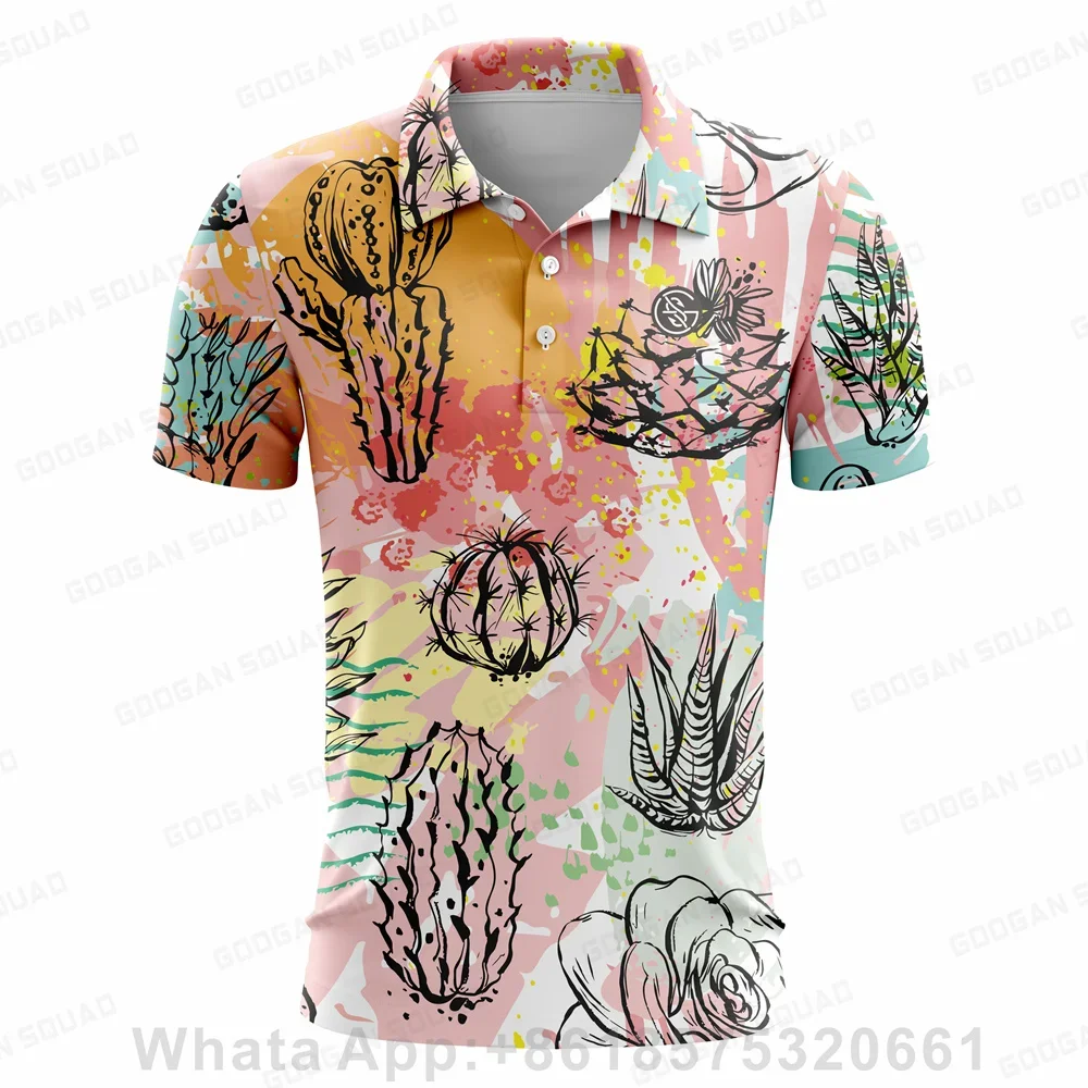 

Новинка 2023, мужская рубашка для гольфа, летняя спортивная одежда для гольфа, топ с коротким рукавом, быстросохнущая дышащая рубашка-поло для мужчин, одежда для гольфа