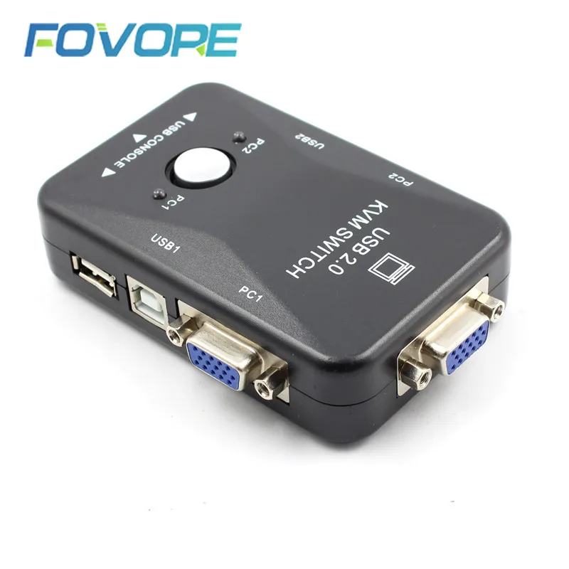 USB KVM-переключатель 2 порта VGA переключатель SVGA Box 0 KVM мышь клавиатуры 1920*1440 Vga