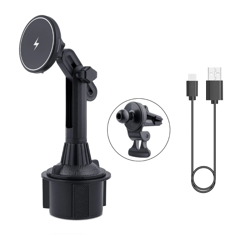 Cup Holder Phone Mount with Magnetic Charger (15W) Car Mount Magnetic Charger for Phone 12/13/14 Pro LX9A
Cup Holder Phone Mount with Magnetic Charger (15W) Car Mount Magnetic Charger for Phone 12/13/14 Pro LX9A