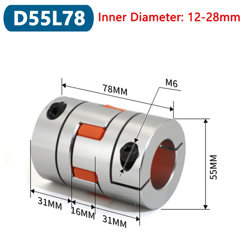1 шт. D55L78 восьмичелюстная муфта D55 L78 алюминиевая Слива Гибкий тройной Соединитель с ЧПУ эластичный фотоэлемент 12-28 мм
1 шт. D55L78 восьмичелюстная муфта D55 L78 алюминиевая Слива Гибкий тройной Соединитель с ЧПУ эластичный фотоэлемент 12-28 мм