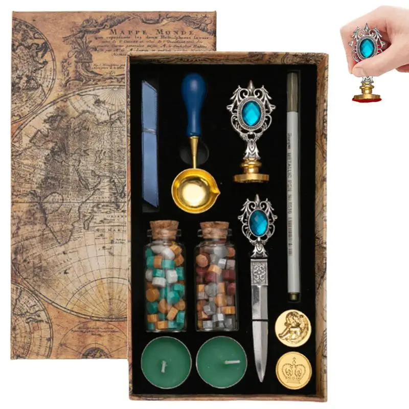 Wax Seal Stamp Kit Paint Wax Fire Lacquer Kit And Stamp Non-Sticky Fire Lacquer Paint Set Wax Seal Stamp Hot Stamping Gift Box
Wax Seal Stamp Kit Paint Wax Fire Lacquer Kit And Stamp Non-Sticky Fire Lacquer Paint Set Wax Seal Stamp Hot Stamping Gift Box