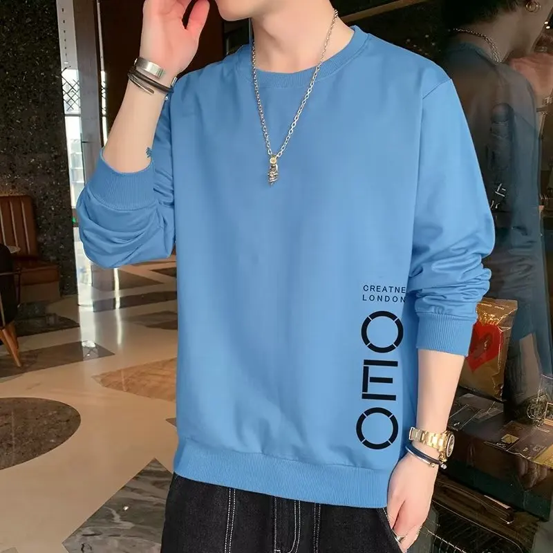 Spring Autumn Men's Sweatshirt Hip Hop Fashion Harajuku Letter Long Sleeve T-shirt Men Casual Men Clothing Blue Top 2022 New
Spring Autumn Men's Sweatshirt Hip Hop Fashion Harajuku Letter Long Sleeve T-shirt Men Casual Men Clothing Blue Top 2022 New