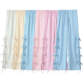 Calças de Moletom Masculinas para Momentos Casuais, Confortáveis e Estilosas 7 Willshela Women Fashion Solid Side Slit Lace Up Straight Pants Vintage High Elastic Waist Full Length Female Chic Lady Trousers