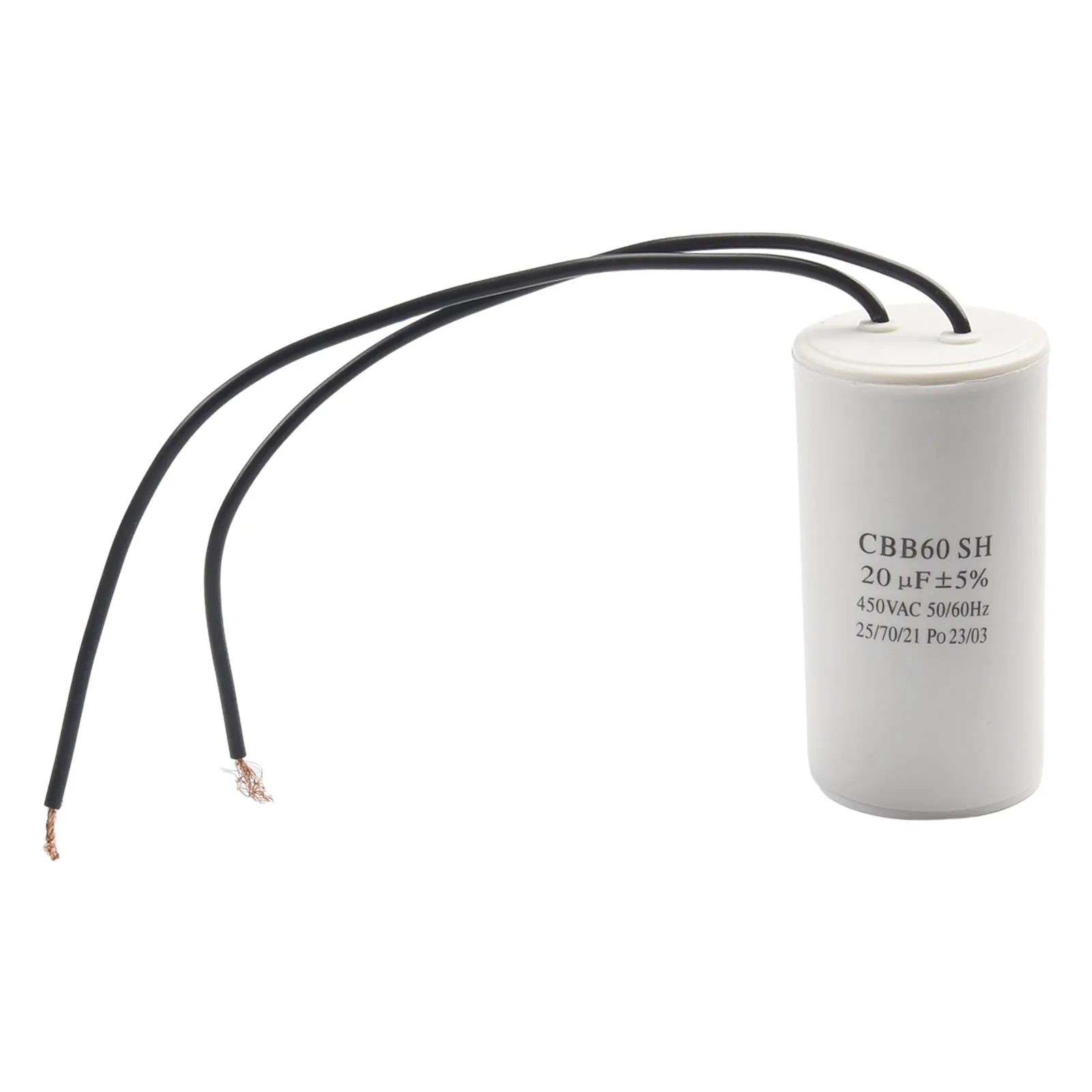 CBB60 Run Capacitor 450V AC 20uf With Wire Lead Run Round Capacitor For Motor Sheathed Wire Running Capacitor Power Tools
CBB60 Run Capacitor 450V AC 20uf With Wire Lead Run Round Capacitor For Motor Sheathed Wire Running Capacitor Power Tools