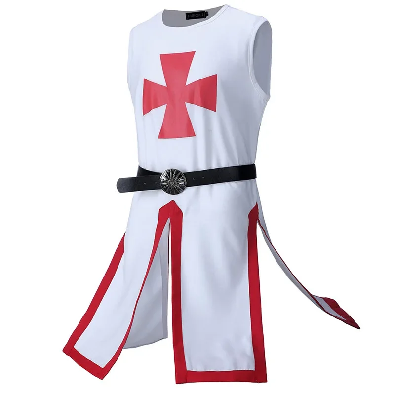 Medieval Knight Templar Crusader Cosplay Costume Men Vest Tunic Shirt Warriror Cavalier Armor Tabard Black Belted For Adult Mens
Medieval Knight Templar Crusader Cosplay Costume Men Vest Tunic Shirt Warriror Cavalier Armor Tabard Black Belted For Adult Mens
