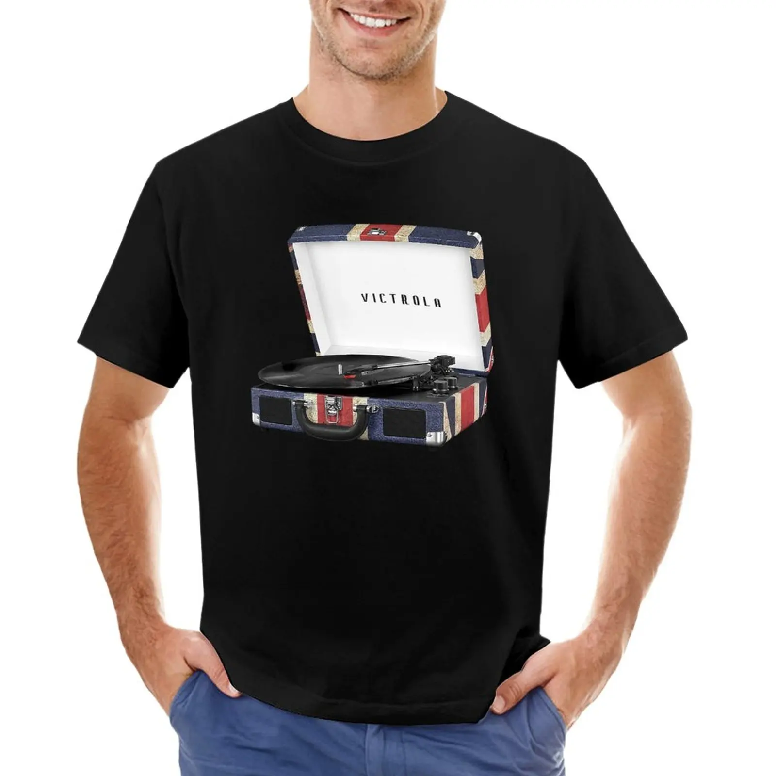 Blue Vinyl Record Player T-Shirt custom t shirts design your own summer tops Men's cotton t-shirt
Blue Vinyl Record Player T-Shirt custom t shirts design your own summer tops Men's cotton t-shirt