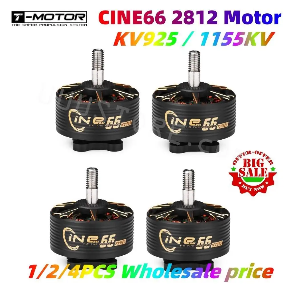 1/2/4 шт. T-MOTOR CINE 66 CINE66 2812 KV925 1155KV 4-6S бесщеточный двигатель для радиоуправляемого самолета Multirotor X-Class Cinelifter FPV дроны
1/2/4 шт. T-MOTOR CINE 66 CINE66 2812 KV925 1155KV 4-6S бесщеточный двигатель для радиоуправляемого самолета Multirotor X-Class Cinelifter FPV дроны