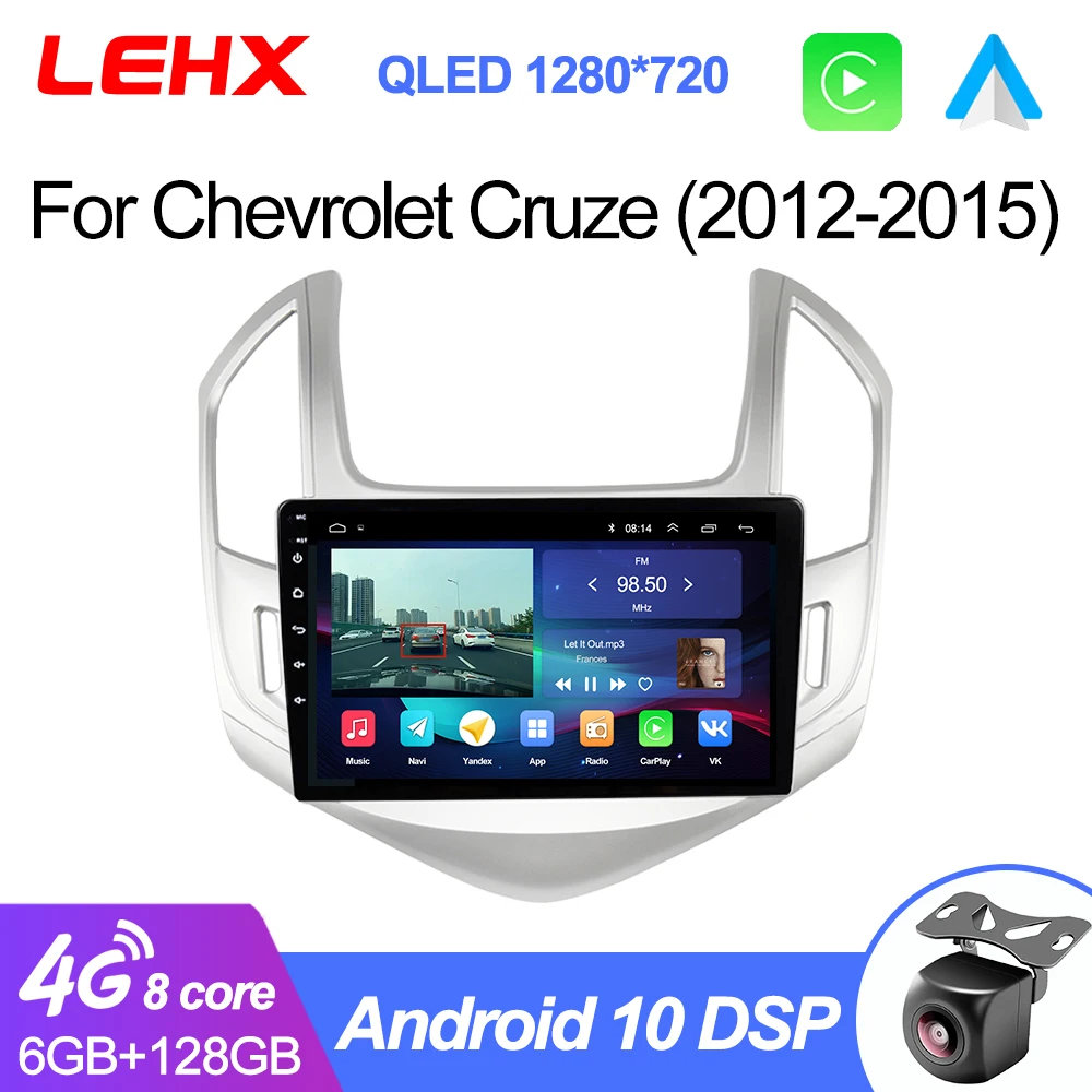 Автомагнитола LEHX Puls Android 10 8 ядер Wi-Fi мультимедийный видеоплеер для Chevrolet Cruze 2012-2015