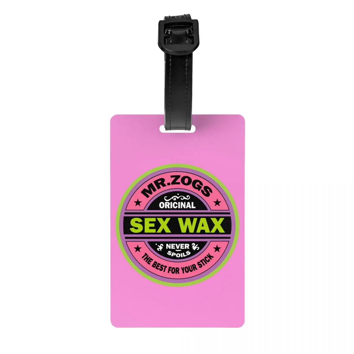 

Custom Mr Zogs Surfing Sex Wax Luggage Tag Privacy Protection Baggage Tags Travel Bag Labels Suitcase