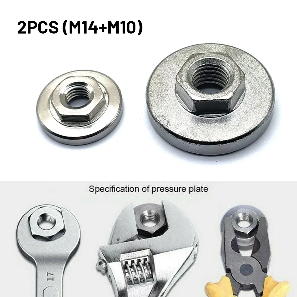 2Pcs M10 M14 Thread Angle Grinder Flange Nut Set Tools Power Tool Replacement For Bosch Metabo Makita.
2Pcs M10 M14 Thread Angle Grinder Flange Nut Set Tools Power Tool Replacement For Bosch Metabo Makita.