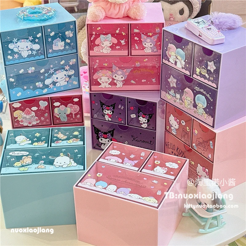 Kawaii My Melody Kuromi Hello Kitty мультяшный Штабелируемый ящик для хранения аниме Sanrio милое сердце для девочки канцелярские принадлежности для хранения
Kawaii My Melody Kuromi Hello Kitty мультяшный Штабелируемый ящик для хранения аниме Sanrio милое сердце для девочки канцелярские принадлежности для хранения