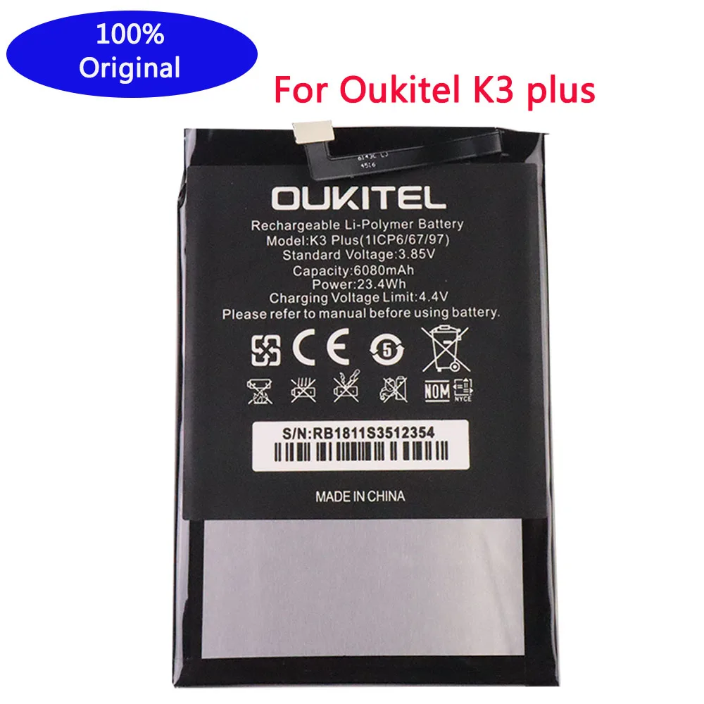 100% New Original 6080mAh OUKITEL K3 Battery For OUKITEL K3 Plus K3Plus Mobile Smart Phone Batteries 
100% New Original 6080mAh OUKITEL K3 Battery For OUKITEL K3 Plus K3Plus Mobile Smart Phone Batteries