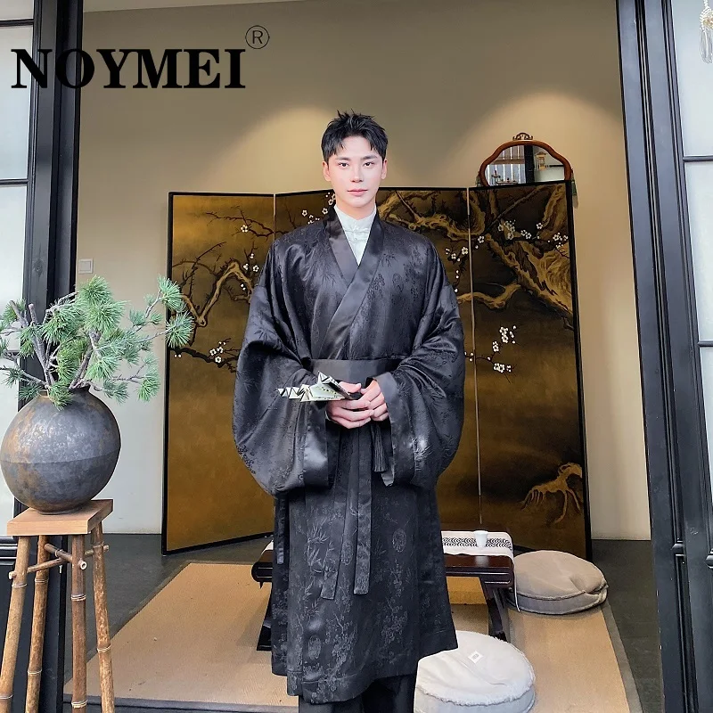 NOYMEI New Chinese Style Satin Black Jacquard Lace Up Summer 2024 Chic Men's Long Jacket Black Temperament V-neck WA4362
NOYMEI New Chinese Style Satin Black Jacquard Lace Up Summer 2024 Chic Men's Long Jacket Black Temperament V-neck WA4362