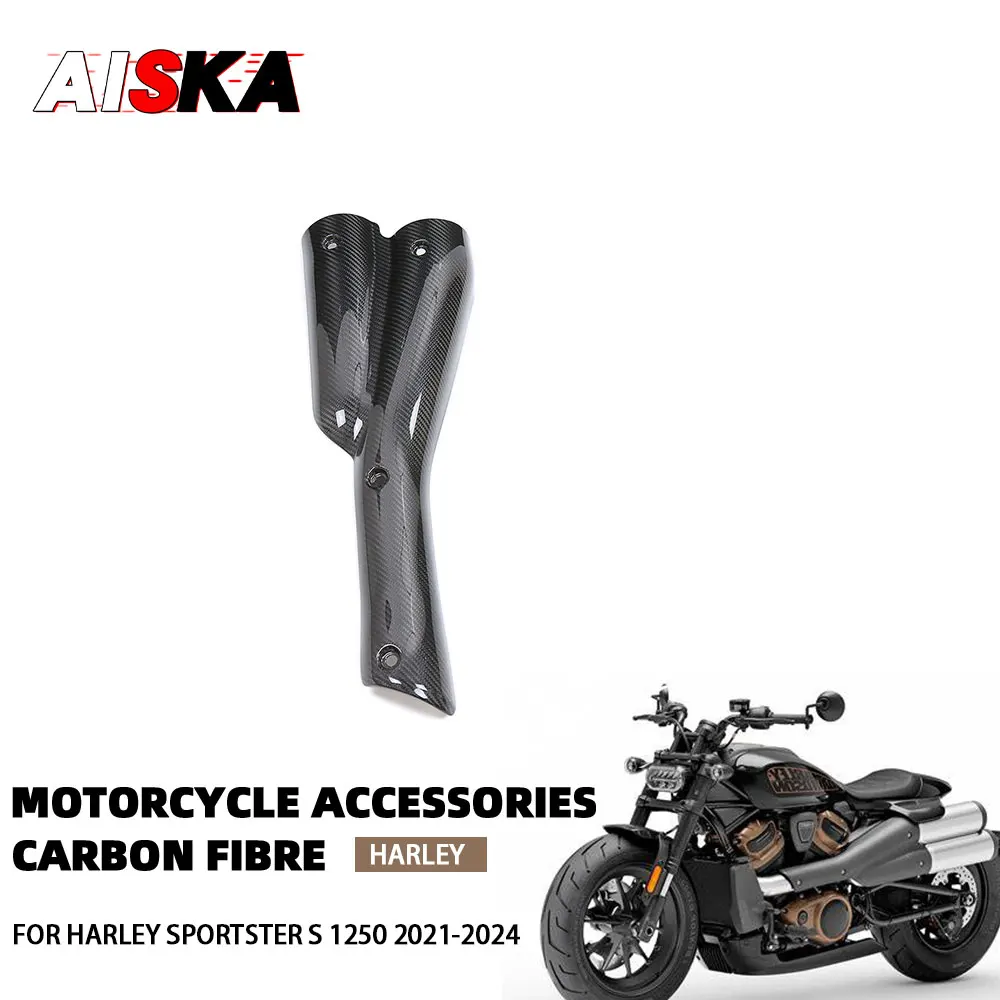 

100% Carbon Fiber Motorcycle Parts Exhaust Pipe Heat Shield Cover for Harley Davidson Sportster S 1250 2021 2022 2023 2024