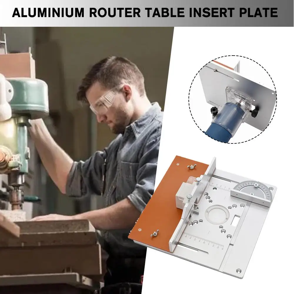 Aluminium Router Table Insert Plate Electric Wood Milling Saw Table Miter With Gauge Workbench Guide Flip Woodworking Board P5P3
Aluminium Router Table Insert Plate Electric Wood Milling Saw Table Miter With Gauge Workbench Guide Flip Woodworking Board P5P3