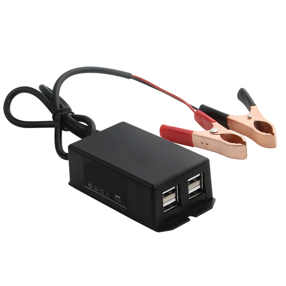 Quick Installation Car and Motorcycle Battery Clip Mobile Phone Charger 12 24V DC Power Adapter with 4 USB Ports
Quick Installation Car and Motorcycle Battery Clip Mobile Phone Charger 12 24V DC Power Adapter with 4 USB Ports