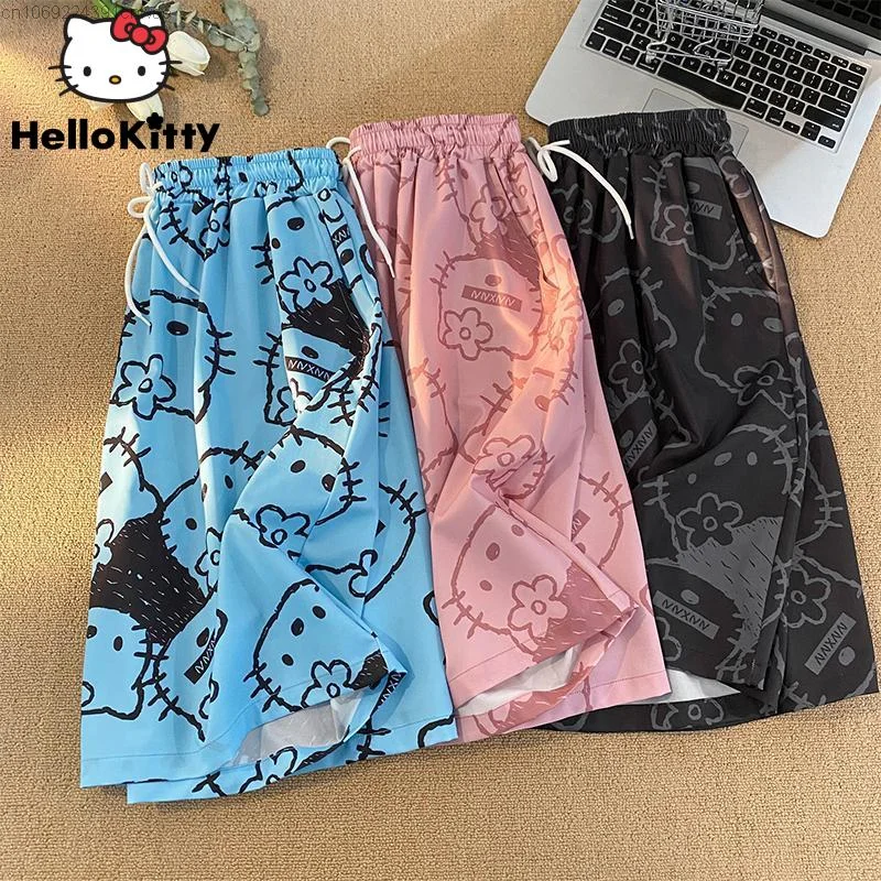Sanrio Hello Kitty New Black Pink Shorts Female Kawaii Anime Design Sports Pants Vacation Beach Style Oversize Shorts Men 2000s
Sanrio Hello Kitty New Black Pink Shorts Female Kawaii Anime Design Sports Pants Vacation Beach Style Oversize Shorts Men 2000s