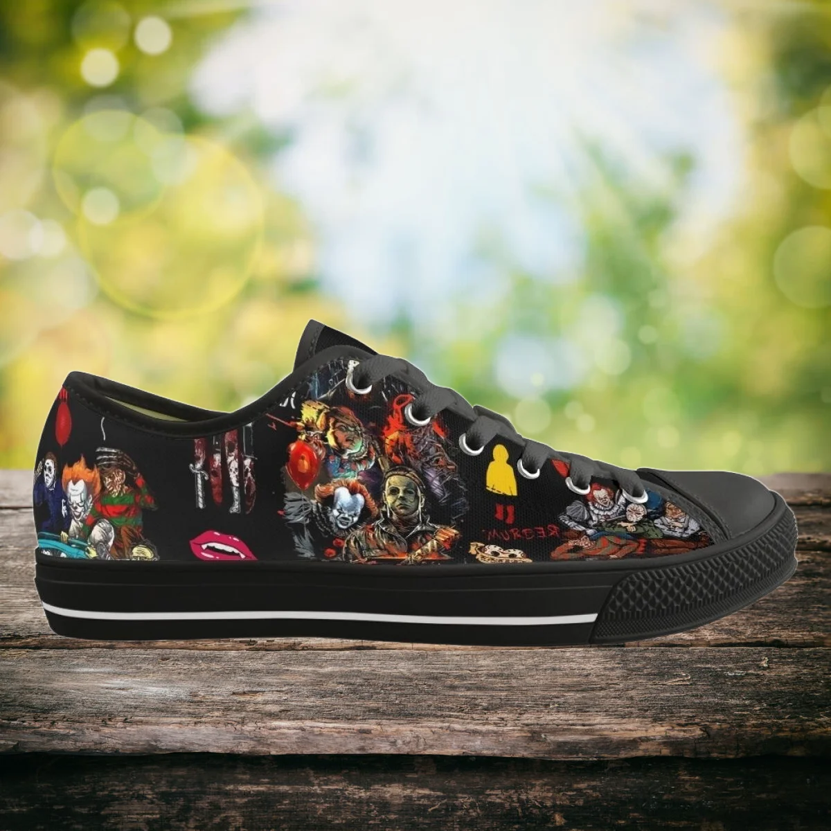 Horror Killer Movie Shoes Outdoor Casual Wear-resistant Soft Sole Round Toe Low Top Flat Sneakers Custom Design Zapatos De Mujer
Horror Killer Movie Shoes Outdoor Casual Wear-resistant Soft Sole Round Toe Low Top Flat Sneakers Custom Design Zapatos De Mujer