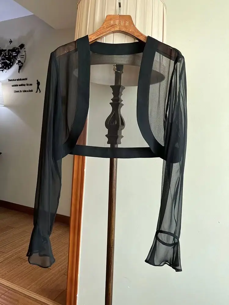 2024 New Summer Spliced Cardigan Short See-through Sunscreen Jacket Women Casual Solid Color Long-sleeve Thin Coat Woman L101
2024 New Summer Spliced Cardigan Short See-through Sunscreen Jacket Women Casual Solid Color Long-sleeve Thin Coat Woman L101