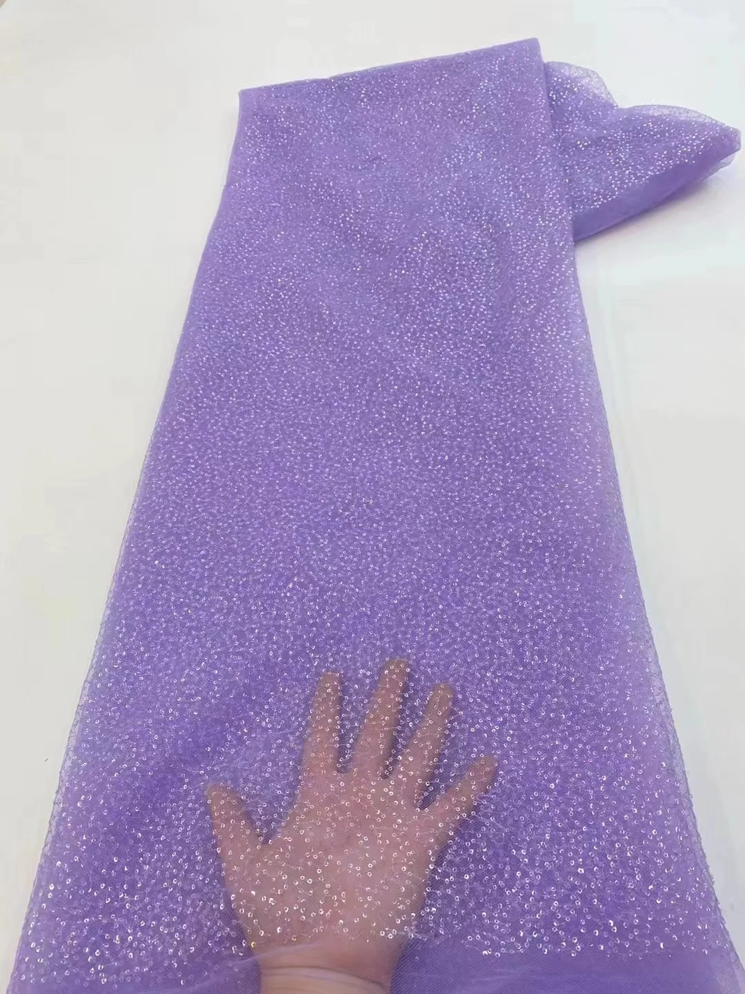 Purple French Sequins Lace Fabric 2023 High Quality 5 Yards Nigerian Lace Fabric African Tulle Lace Fabric For Party Dress
Purple French Sequins Lace Fabric 2023 High Quality 5 Yards Nigerian Lace Fabric African Tulle Lace Fabric For Party Dress