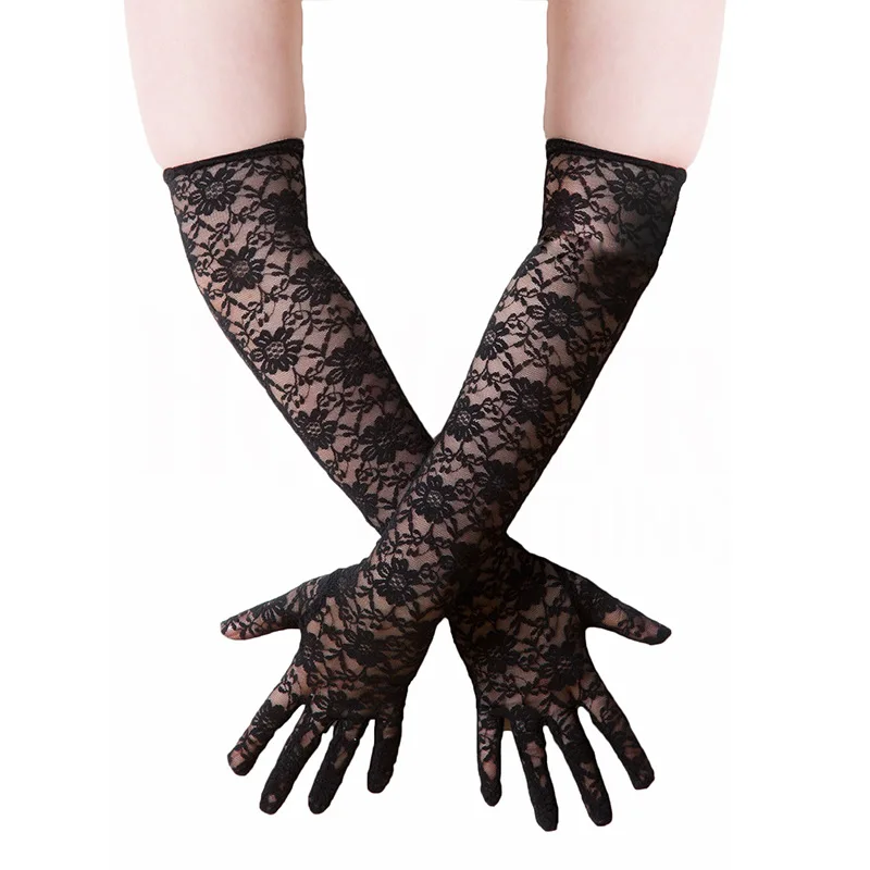 44cm Long Lace Gloves Ultra Thin Elastic Full Finger Mittens Wedding Bride Dress Gloves Sheer Summer Sunscreen Elbow Gloves
44cm Long Lace Gloves Ultra Thin Elastic Full Finger Mittens Wedding Bride Dress Gloves Sheer Summer Sunscreen Elbow Gloves