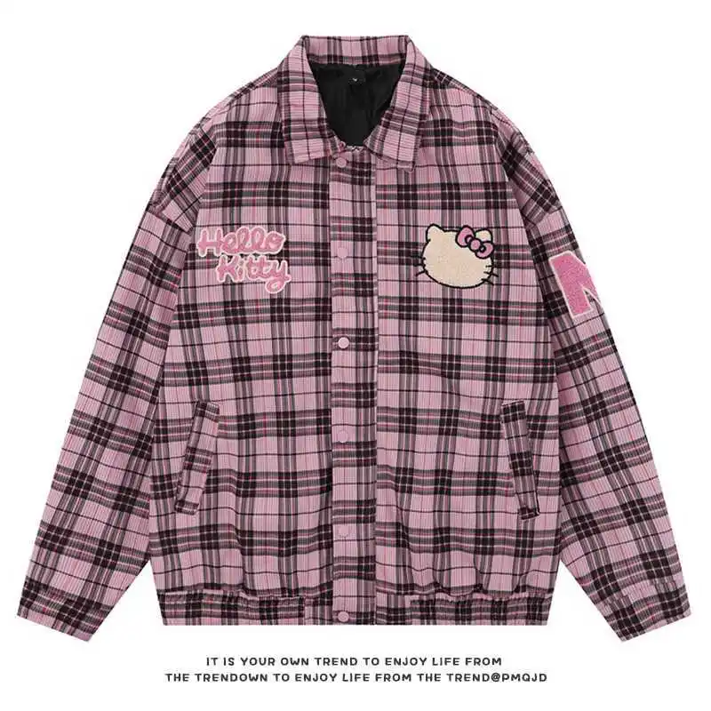 Hello Kitty Anime Plaid Internet Celebrity Jacket Cartoon Japanese Sweet College Style Couple Baseball Uniform Cute Winter Coat
Hello Kitty Anime Plaid Internet Celebrity Jacket Cartoon Japanese Sweet College Style Couple Baseball Uniform Cute Winter Coat