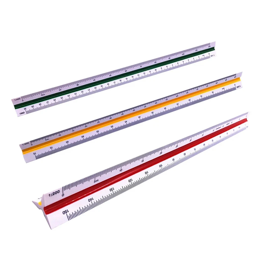 1pc 30cm Color Coded Side Triangular Metric Scale Ruler 1:100/200/250/300/400/500 Drawing And Measuring Tool Color Coded Sides
1pc 30cm Color Coded Side Triangular Metric Scale Ruler 1:100/200/250/300/400/500 Drawing And Measuring Tool Color Coded Sides