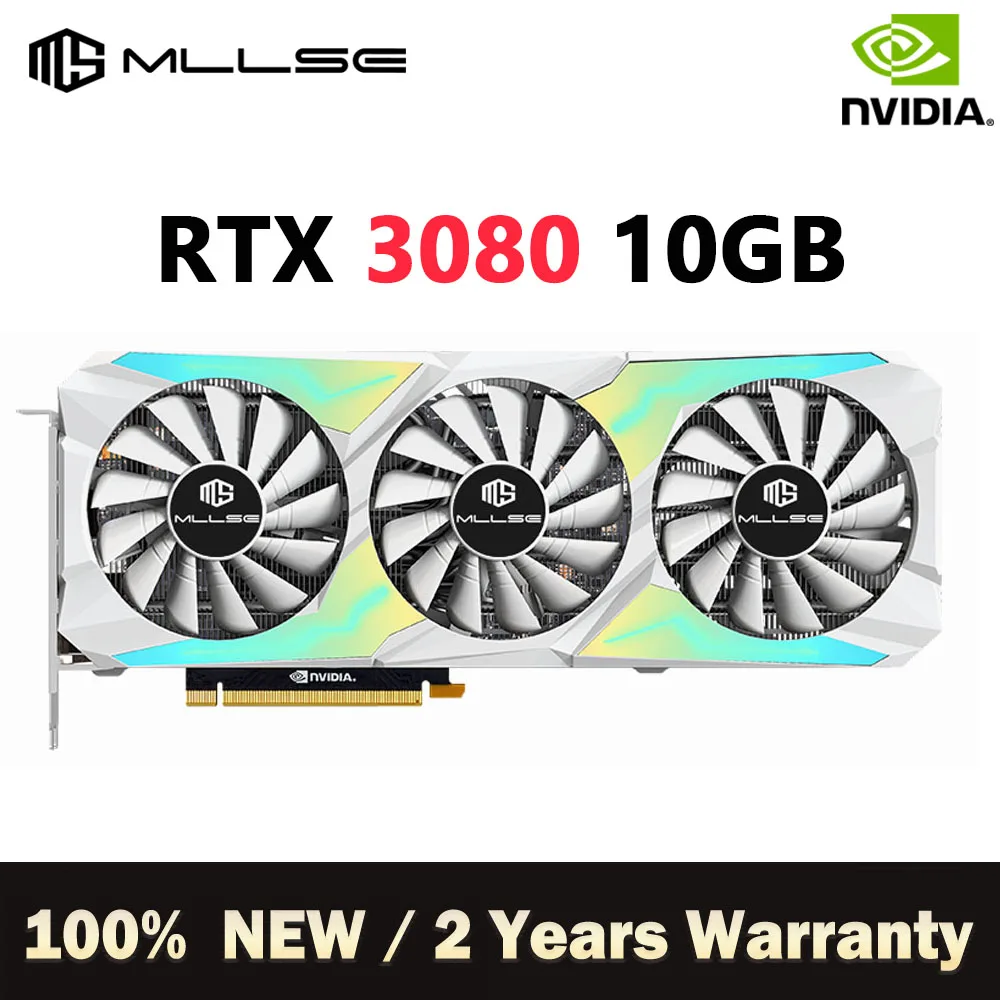 

MLLSE RTX 3080 10G Game Placa De Video Graphics Card NVIDIA GPU 8Pin+8Pin GDDR6X 320bit HDMI*1 DP*3 PCI Express 4.0 x16 Desktop