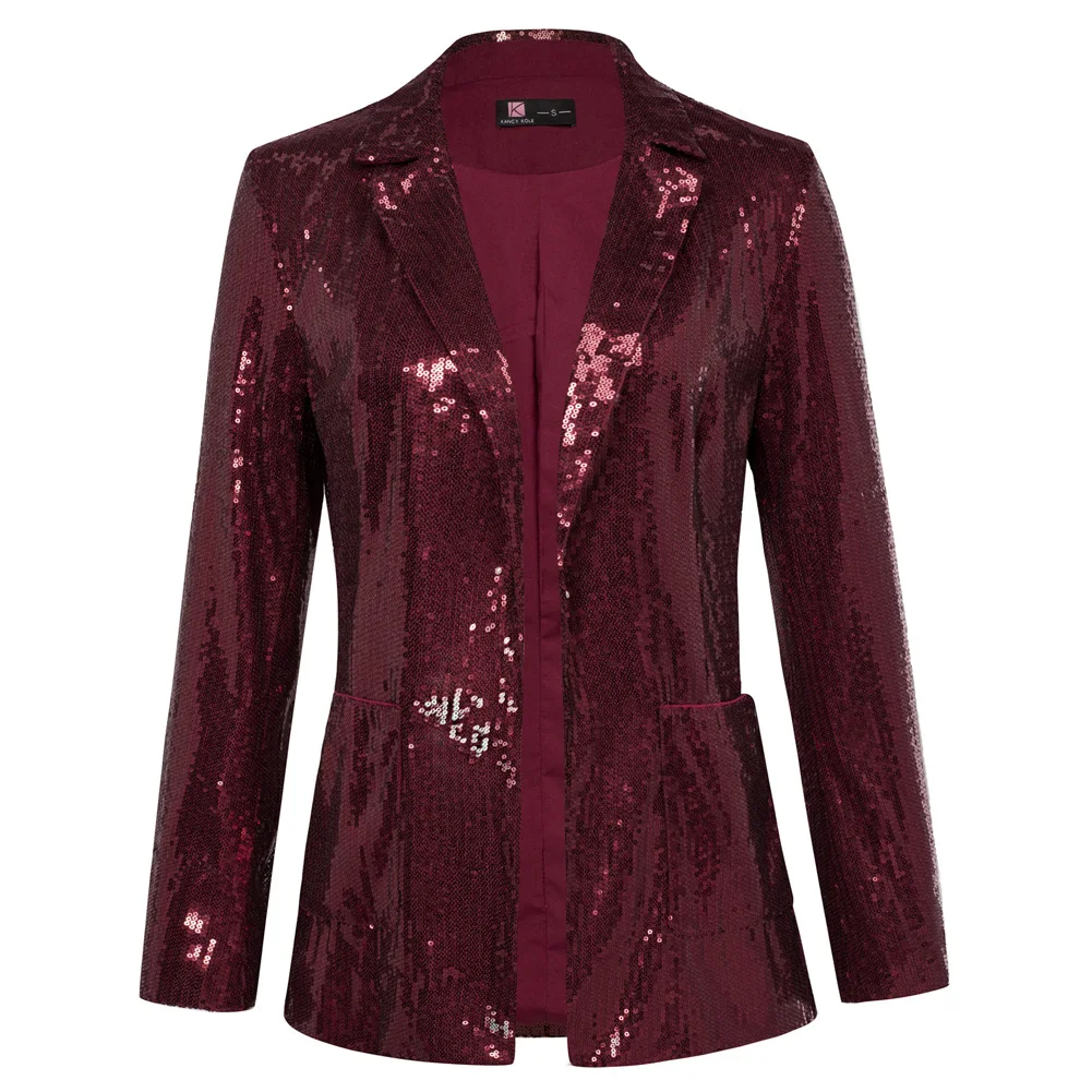 Fashion Women's Sequined Formal Party Reunion Blazer Coat Lapel Collar Open Front Solid Causal Business Female Slim Fit Coat
Fashion Women's Sequined Formal Party Reunion Blazer Coat Lapel Collar Open Front Solid Causal Business Female Slim Fit Coat