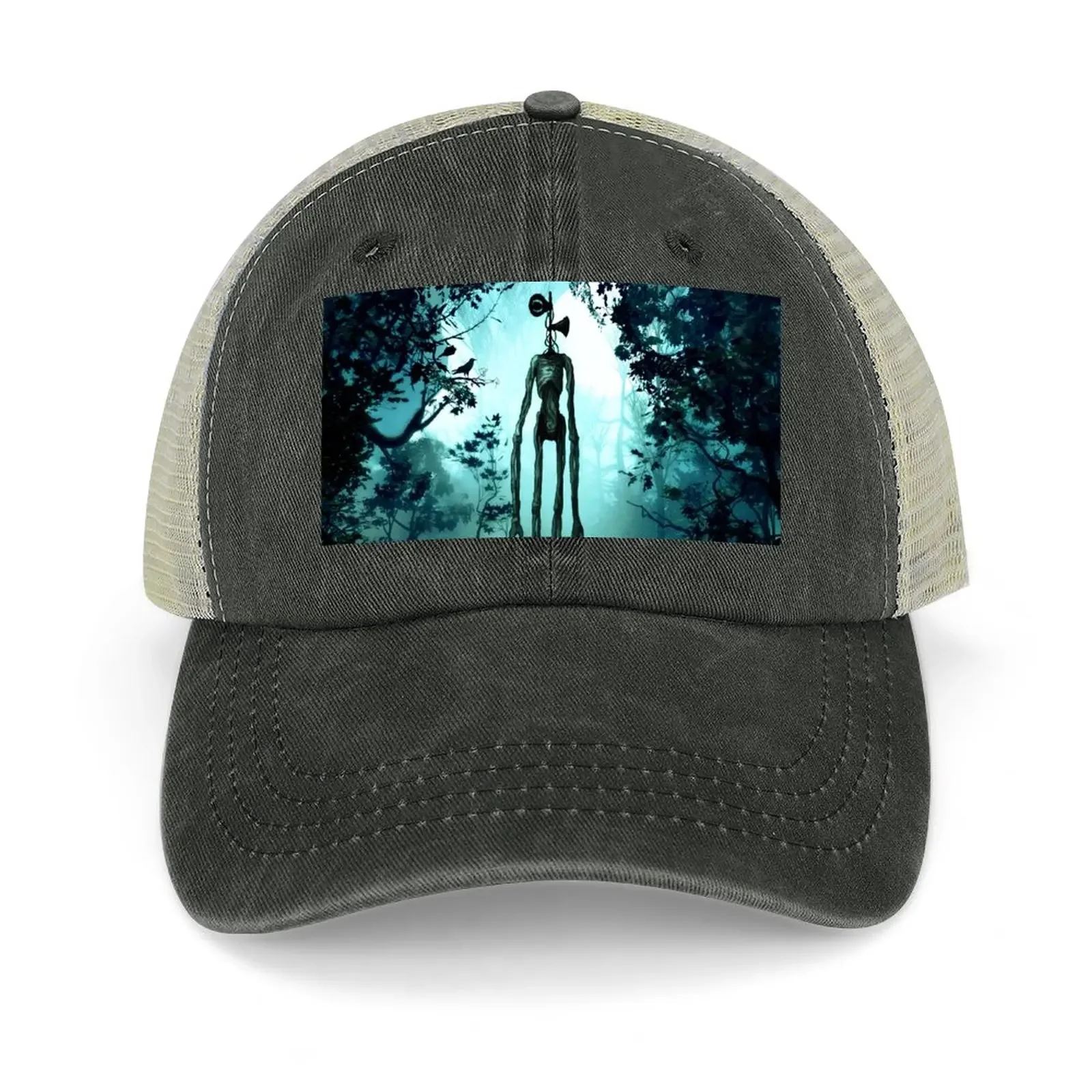 

Siren head in horror backgroundCap Cowboy Hat Streetwear Anime Hat Women'S Hat 2023 Men'S