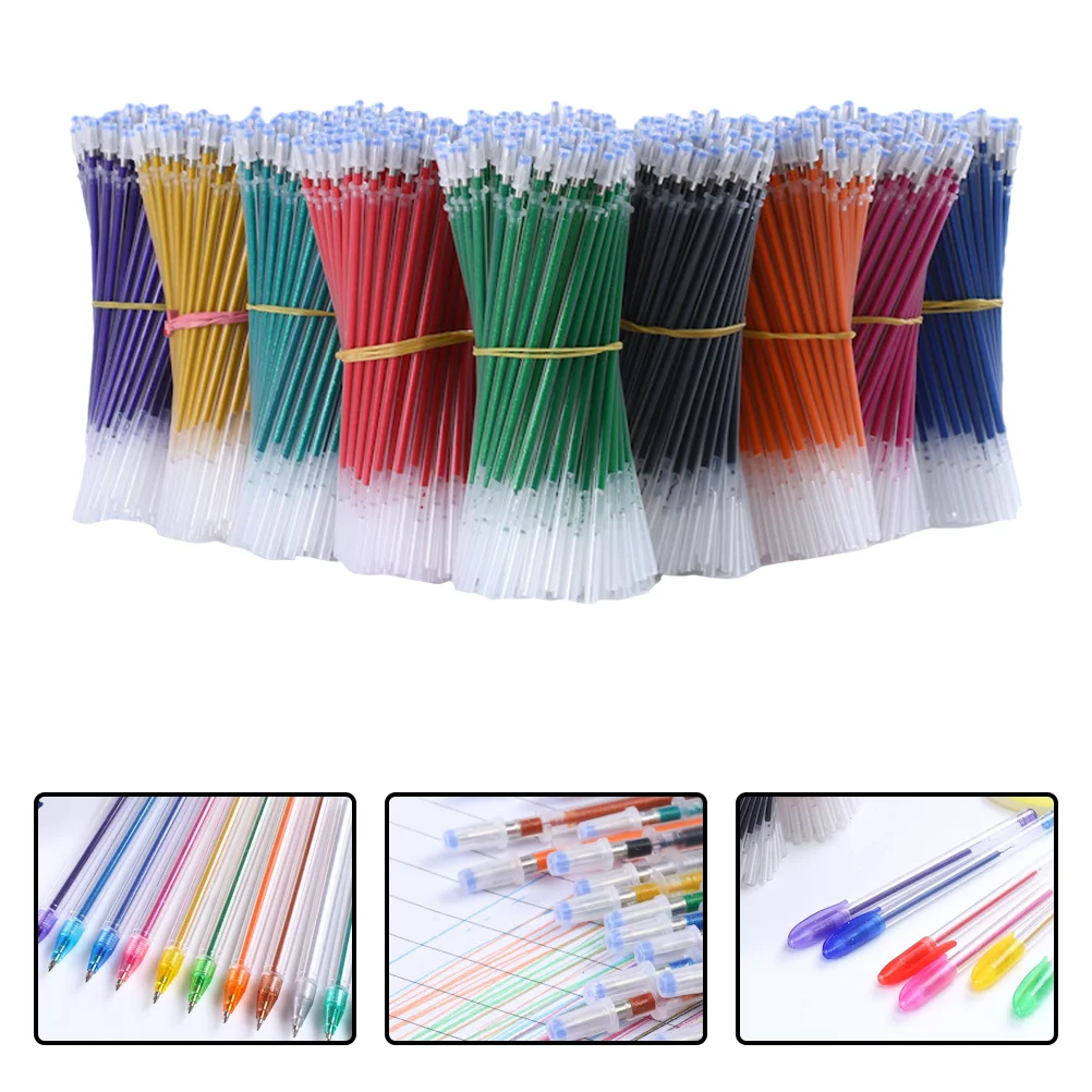 

Glitter Gel Pens Pen Refills Colorful Gen Pen Refill Student Stationery Office Supplies Kids Students Portable Neutral Pen