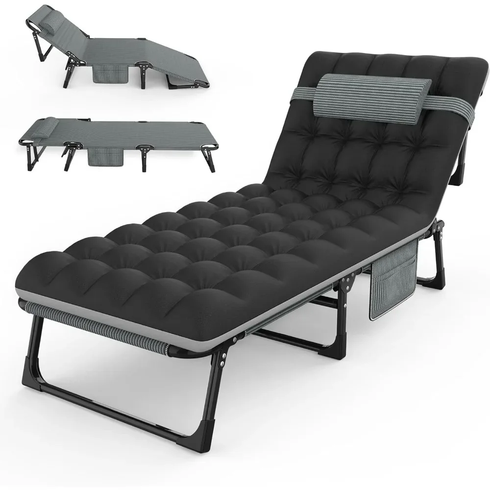 Folding Camping Cot, Adjustable 6-Position Reclining Portable Outdoor Cot Heavy Duty Sleeping Bed Cots w/Pillow Mat Carry Bag
Folding Camping Cot, Adjustable 6-Position Reclining Portable Outdoor Cot Heavy Duty Sleeping Bed Cots w/Pillow Mat Carry Bag