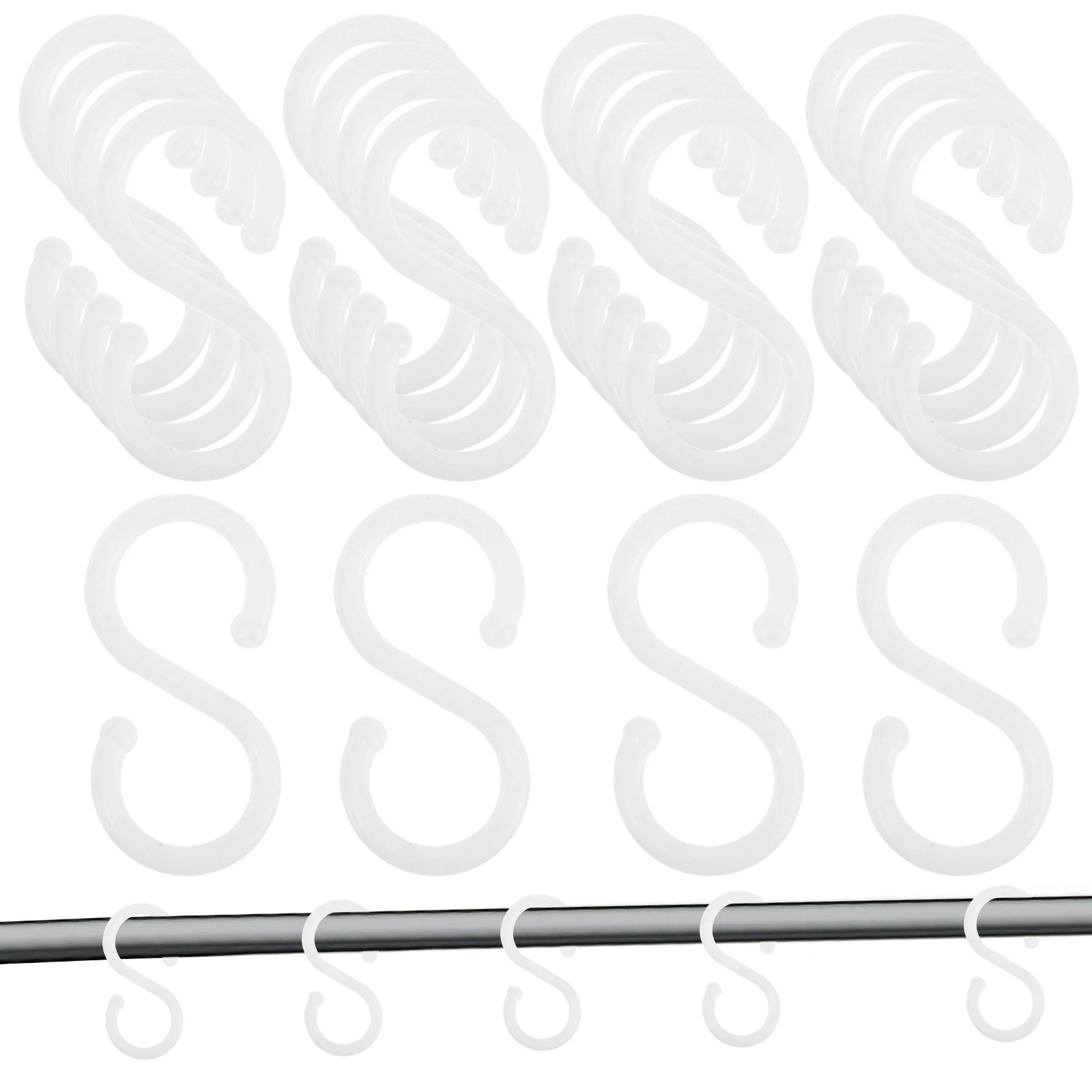 S Hooks Hanging Mini Plastic White S Shaped Utensils Clothes Towel Spoon Hangers Racks Hooks for Kitchen Bathroom
S Hooks Hanging Mini Plastic White S Shaped Utensils Clothes Towel Spoon Hangers Racks Hooks for Kitchen Bathroom