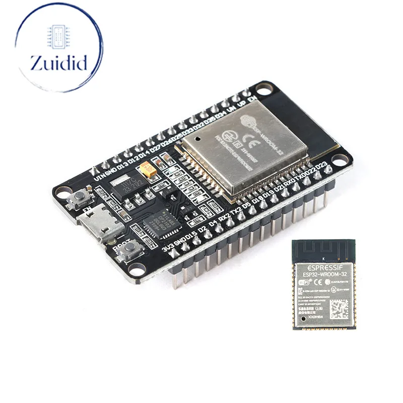 ESP-32S ESP-WROOM-32 ESP32 WIFI Dual Core CPU Development Board 802.11b/g Wi Fi BT Module Ultra-Low Power Consumption
ESP-32S ESP-WROOM-32 ESP32 WIFI Dual Core CPU Development Board 802.11b/g Wi Fi BT Module Ultra-Low Power Consumption