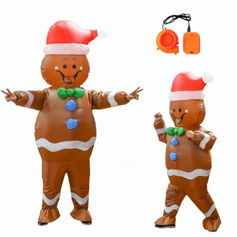 Christmas Cosplay Gingerbread Man Inflatable Costumes Fancy Adult Halloween Party Role Play Inflated Garment Dress for Adults
Christmas Cosplay Gingerbread Man Inflatable Costumes Fancy Adult Halloween Party Role Play Inflated Garment Dress for Adults