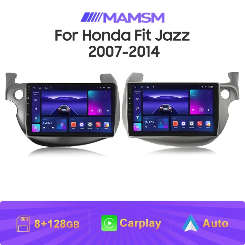 

MAMSM Android 12 Car Stereo Radio For Honda Fit Jazz 2007 -2014 LHD RHD Multimedia Video Player GPS Navigation 2Din CarPlay Auto
