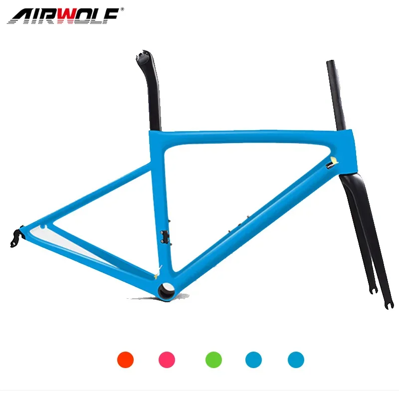 

Airwolf T1100 Carbon Road Bike Frame PF30 Bicycle V-Brake Frame 44 49 52 54 56 58cm Road Carbon Frame Frameset 700*25c