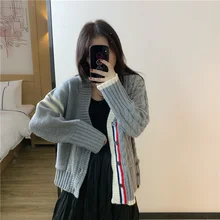 tb college style asymmetric thick wool sweater autumn and winter new V-neck irregular wool sweater cardigan
tb college style asymmetric thick wool sweater autumn and winter new V-neck irregular wool sweater cardigan